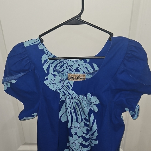 Blue Floral Kids Dress - Picture 5 of 5